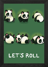 Lets Roll panda con cornice