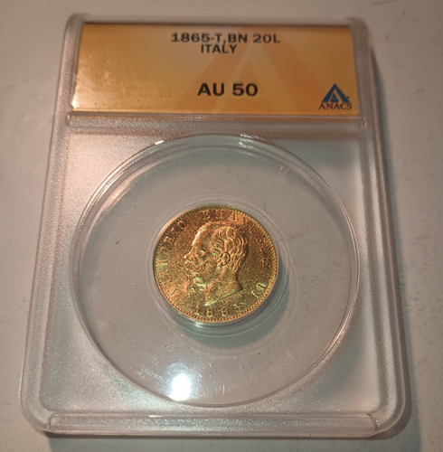 1865 italy lire - t, bn