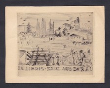 R. Moser Exlibris Incisione