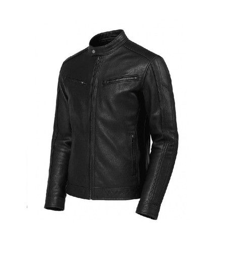 Men black leather café - leather,