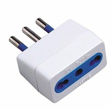 1 PEZZO ADATTATORE RIDUTTORE SPINA 10A PRESA BIPASSO UNIVERSALE