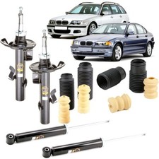 Kit 4 ammortizzatori + tamponi BMW Serie 3 E46 316i 318i 320d dal 1998 al 2005