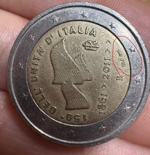 Moneta euro 150 anni - 2,