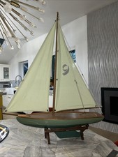 MODELLO YACHT DA CORSA Barca a vela in legno Barca a vela Qualità Legno Arredamento Casa 24” da 36”