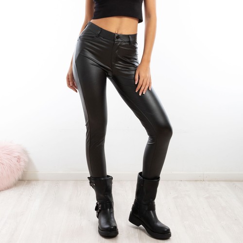 Pantaloni donna effetto - effetto, pelle