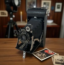 Antica Fotocamera A Soffietto Kodak Pellicola 6x9 Epoca Anni 50 Vintage