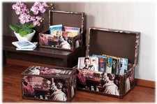 Set 3 bauli in Mdf ecopelle