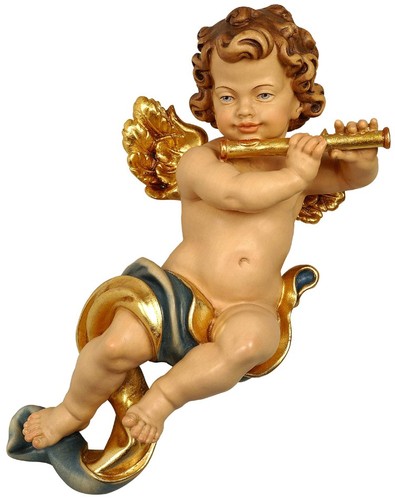 Statua putto angelo - statua, flauto