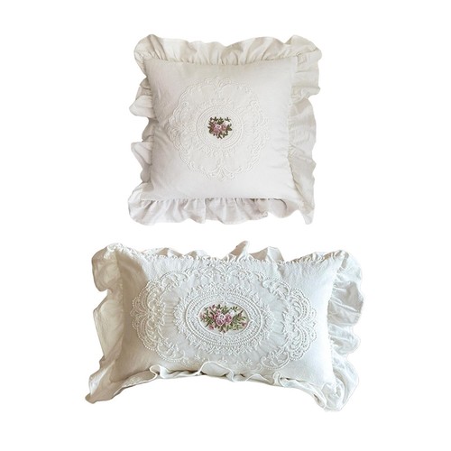 Cuscino con volant pizzo - con, in