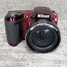 Nikon Coolpix L110 fotocamera digitale punta e scatta 15x zoom grandangolare rosso testato
