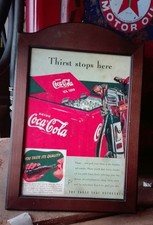 pubblicita coca cola legno ghiacciaia golf