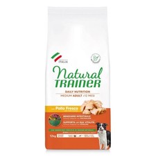 Trainer Natural Adult Medium con Pollo Fresco e Riso 12 kg - Crocchette per Cani