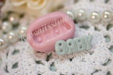 stampi gomma siliconica forma di scritta BABY fimo cernit formine