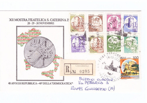 Storia postale 1990 busta - postale,