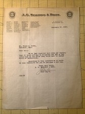1923 Letter A. G. Spa￼lding