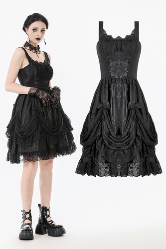 Abito corto regolabile dark - abito,