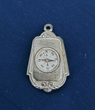 Rarissimo Ciondolo antico bussola funzionante fine '800-inizi '900 in argento