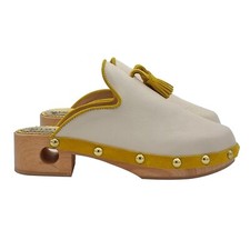 Zoccoli da donna beige con