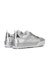 SNEAKERS DONNA HOGAN REBEL H320 IN PELLE METALLIZZATA ARGENTO TG 40