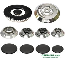 BRUCIATORI E PIATTELLI LUCIDI PIANO COTTURA SMEG CUCINA 5 FUOCHI KIT COMPLETO