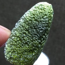 Moldavite 27Ct Cristallo di Moldavite Grezzo Originale dalla Repubblica Ceca Certificato PIC
