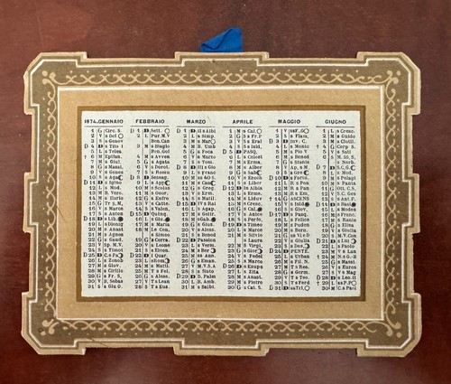 Antico calendario tascabile - antico,