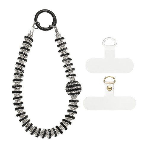 Crystal beaded phone charm - beaded,