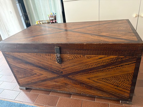 Baule legno antico - baule,