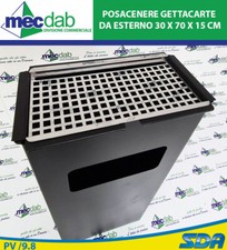 Posacenere a Colonna Con Contenitore Getta carte x Esterno in Acciaio Verniciato