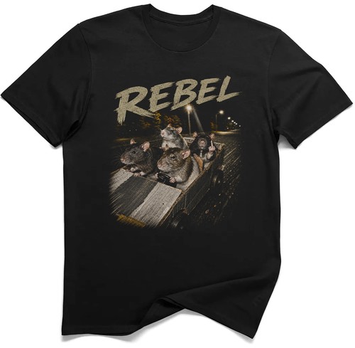 Maglietta rat rod - rat, rebel