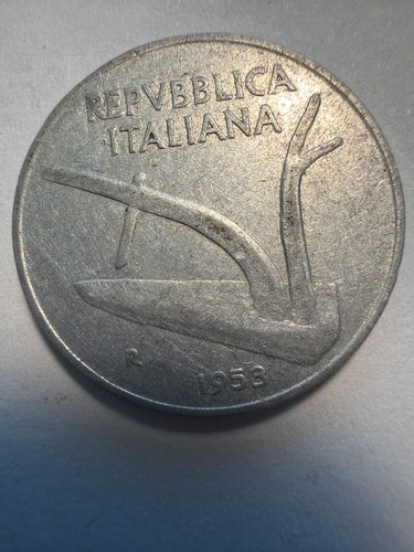 1953 italian lire - 10, coin