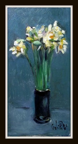 Vaso narcisi dipinto ad - vaso,