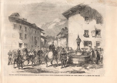 Stampa antica modane savoia - antica,