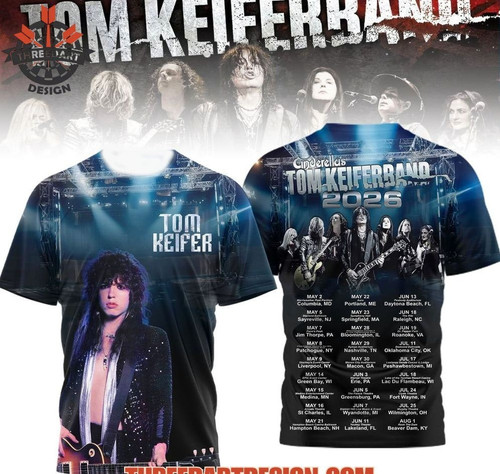 Maglietta tom keifer 2026 tour - 2026,