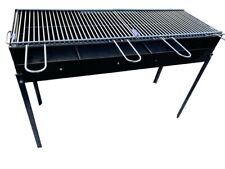 BARBECUE FORNACELLA GRIGLIA IN FERRO ARTIGIANALE REGOLABILE 2 ALTEZZE 100x38 cm