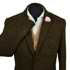 Giacca blazer Harris tweed sartoriale country marrone orzo 38R #35 IMMACOLATA