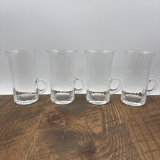 4 tazzine tazzine vintage delicate soffiate a mano tè inglese caffè irlandese vetro