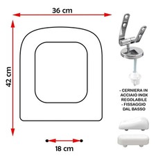 SEDILE COPRIWATER COMPATIBILE GLOBO CLIO BIANCO