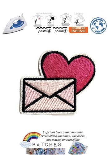 Patch busta lettera - lettera, rosa