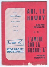 Spartito HERBERT PAGANI EDOARDO BENNATO Ahi le Haway - L'amore con la grande A