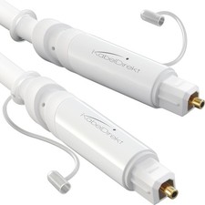 Cavo audio KabelDirekt TOSLINK fibra ottica senza perdita segnale 7,5 m bianco