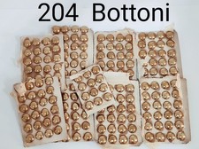 Lotto bottoni vintage oro 200 pz. bottoni antichi rotondi dorati tondi Ø 1,5 cm