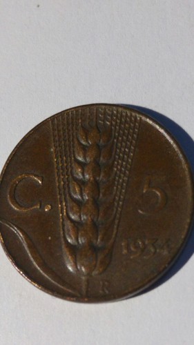 Centesimi 1934 vittorio - 5,