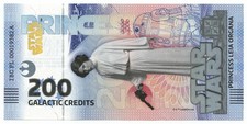 200 GALACTIC CREDITS OFFICIAL DISNEY STAR WARS BANKNOTE PRINCESS LEIA 2025 FDS