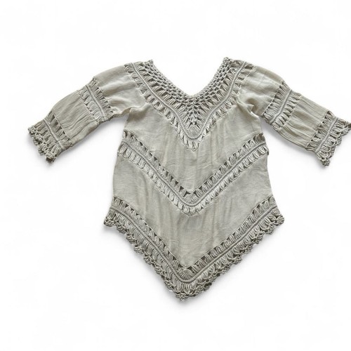Maglia boho crema uncinetto - maglia,