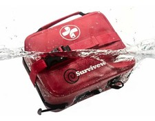 Surviveware Kit di pronto soccorso da viaggio impermeabile premium - Rosso