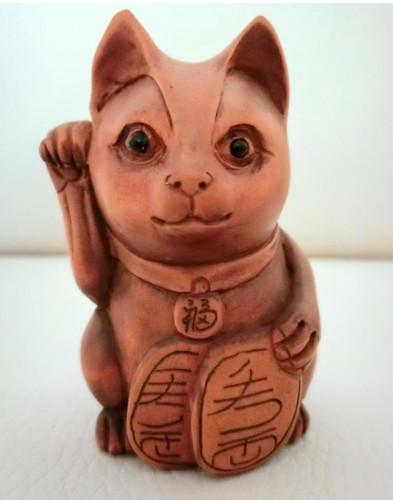 Netsuke maneki neko - maneki-neko, di