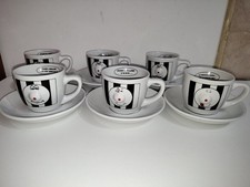 Juventus set 6 tazzine da caffè complete di piattino nuove con scatola