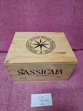 Sassicaia 2020 cassa di legno vuota  da 6 bottiglie con veline e fascette