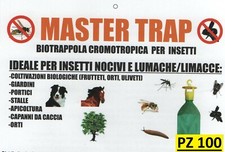 TAPPO TRAPPOLA, 100 pzG, VESPE, CALABRONI, MOSCA DELL'ULIVO, MOSCHE, POPILIA JAP